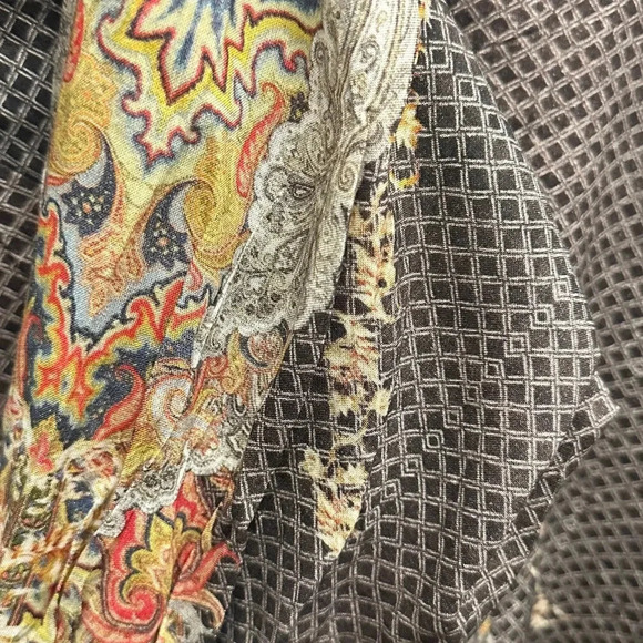 Anthropologie x Bl^nk London Cropped Button Back Boho Top Women’s Size Medium - Picture 6 of 6